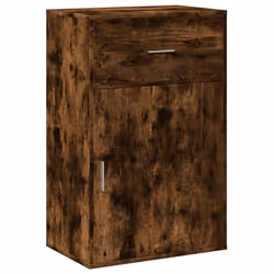 vidaXL Storage Cabinet Side Cabinet Sideboard Storage Cupboard Engineered Wood - smoked oak