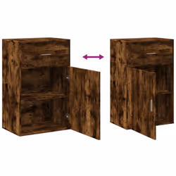 vidaXL Storage Cabinet Side Cabinet Sideboard Storage Cupboard Engineered Wood - smoked oak - Additional view 7