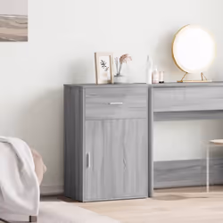 vidaXL Storage Cabinet Side Cabinet Sideboard Storage Cupboard Engineered Wood - grey sonoma