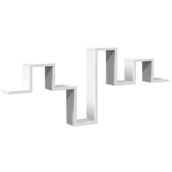 vidaXL Wall Shelf Floating Shelf Wall Storage Rack Book Shelf Engineered Wood - white