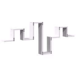 vidaXL Wall Shelf Floating Shelf Wall Storage Rack Book Shelf Engineered Wood - white - Additional view 6