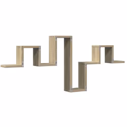 vidaXL Wall Shelf Floating Shelf Wall Storage Rack Book Shelf Engineered Wood - sonoma oak - Additional view 6