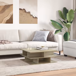 vidaXL Coffee Table Hallway Accent End Table Tea Side Table Engineered Wood - sonoma oak