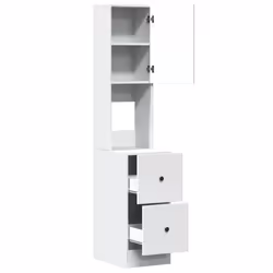 vidaXL Kitchen Cabinet Storage Unit Sideboard Tall Cupboard Engineered Wood - white, 35 x 50 x 180 cm - Additional view 6