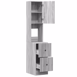 vidaXL Kitchen Cabinet Storage Sideboard Cupboard Grey Sonoma Engineered Wood - Additional view 6