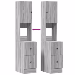 vidaXL Kitchen Cabinet Storage Sideboard Cupboard Grey Sonoma Engineered Wood - Additional view 7