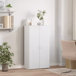 vidaXL File Cabinet Office File Storage Filing Cabinet White Engineered Wood