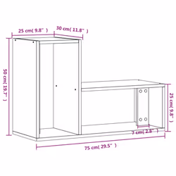 vidaXL TV Cabinets TV Stand TV Unit Entertainment Centre 2 pcs Engineered Wood - black, 75x30x50 cm - Additional view 3