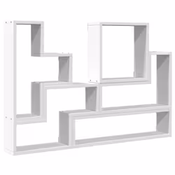 vidaXL Wall Shelf Floating Shelf Wall Mounted Storage Rack Engineered Wood - white