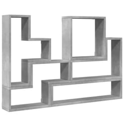 vidaXL Wall Shelf Floating Shelf Wall Mounted Storage Rack Engineered Wood - grey sonoma