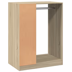 vidaXL Wardrobe Organiser Bedroom Closet Clothes Storage Shelf Engineered Wood - sonoma oak, 74x48x102 cm/10 kg - Additional view 6