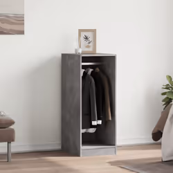 vidaXL Wardrobe Organiser Bedroom Closet Clothes Storage Shelf Engineered Wood - concrete grey, 48x41x102 cm
