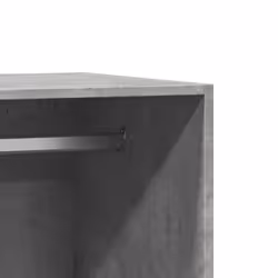 vidaXL Wardrobe Organiser Bedroom Closet Clothes Storage Shelf Engineered Wood - concrete grey, 48x41x102 cm - Additional view 7