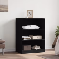 vidaXL Wardrobe Organiser Bedroom Closet Clothes Storage Shelf Engineered Wood - black, 77x48x102 cm/20 kg
