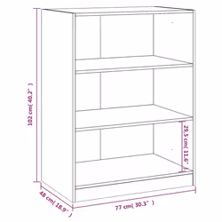 vidaXL Wardrobe Organiser Bedroom Closet Clothes Storage Shelf Engineered Wood - sonoma oak, 77x48x102 cm/20 kg - Additional view 9