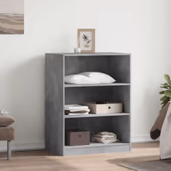 vidaXL Wardrobe Organiser Bedroom Closet Clothes Storage Shelf Engineered Wood - concrete grey, 77x48x102 cm/20 kg