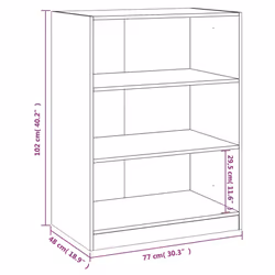 vidaXL Wardrobe Organiser Bedroom Closet Clothes Storage Shelf Engineered Wood - concrete grey, 77x48x102 cm/20 kg