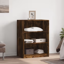 vidaXL Wardrobe Organiser Bedroom Closet Clothes Storage Shelf Engineered Wood - smoked oak, 77x48x102 cm/20 kg - Additional view 2