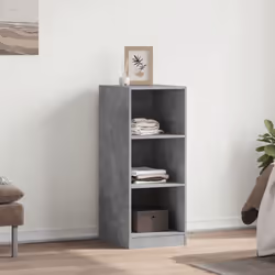 vidaXL Wardrobe Organiser Bedroom Closet Clothes Storage Shelf Engineered Wood - concrete grey, 48x41x102 cm/10 kg
