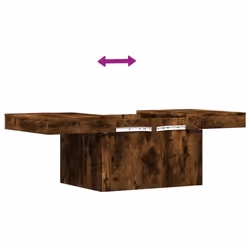 vidaXL Coffee Table Hallway End Table Side Table Smoked Oak Engineered Wood - Additional view 8