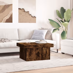 vidaXL Coffee Table Hallway End Table Side Table Smoked Oak Engineered Wood - Additional view 2