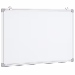vidaXL Magnetic Whiteboard Dry Erase White Board Wall Writing Board Aluminium - 40 x 30 x 1.7 cm