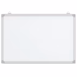 vidaXL Magnetic Whiteboard Dry Erase White Board Wall Writing Board Aluminium - 40 x 30 x 1.7 cm