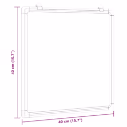 vidaXL Magnetic Whiteboard Dry Erase White Board Wall Writing Board Aluminium - 40 x 40 x 1.7 cm - Additional view 5