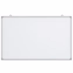 vidaXL Magnetic Whiteboard Dry Erase White Board Wall Writing Board Aluminium - 80 x 50 x 1.7 cm