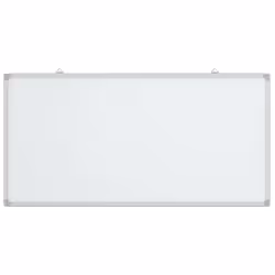 vidaXL Magnetic Whiteboard Dry Erase White Board Wall Writing Board Aluminium - 100 x 50 x 1.7 cm - Additional view 2