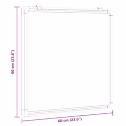 vidaXL Magnetic Whiteboard Dry Erase White Board Wall Writing Board Aluminium - 60 x 60 x 1.7 cm - Additional view 5