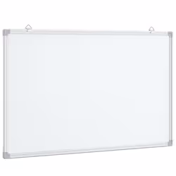vidaXL Magnetic Whiteboard Dry Erase White Board Wall Writing Board Aluminium - 100 x 60 x 1.7 cm