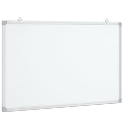 vidaXL Magnetic Whiteboard Dry Erase White Board Wall Writing Board Aluminium - 100 x 60 x 1.7 cm