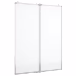 vidaXL Magnetic Whiteboard Foldable Writing Dry Erase White Board Aluminium - 80 x 100 x 1.7 cm