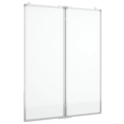 vidaXL Magnetic Whiteboard Foldable Writing Dry Erase White Board Aluminium - 80 x 100 x 1.7 cm