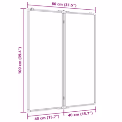 vidaXL Magnetic Whiteboard Foldable Writing Dry Erase White Board Aluminium - 80 x 100 x 1.7 cm - Additional view 6