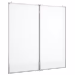 vidaXL Magnetic Whiteboard Foldable Writing Dry Erase White Board Aluminium - 100 x 100 x 1.7 cm