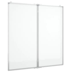 vidaXL Magnetic Whiteboard Foldable Writing Dry Erase White Board Aluminium - 100 x 100 x 1.7 cm
