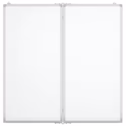 vidaXL Magnetic Whiteboard Foldable Writing Dry Erase White Board Aluminium - 100 x 100 x 1.7 cm
