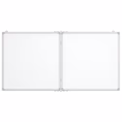 vidaXL Magnetic Whiteboard Foldable Writing Dry Erase White Board Aluminium - 120 x 60 x 1.7 cm