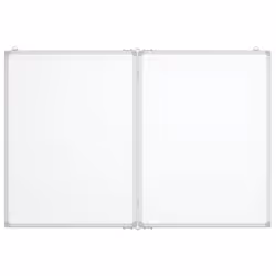 vidaXL Magnetic Whiteboard Foldable Writing Dry Erase White Board Aluminium - 120 x 80 x 1.7 cm