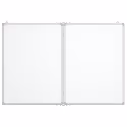 vidaXL Magnetic Whiteboard Foldable Writing Dry Erase White Board Aluminium - 120 x 100 x 1.7 cm