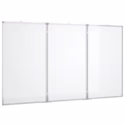 vidaXL Magnetic Whiteboard Foldable Writing Dry Erase White Board Aluminium - 120 x 80 x 1.7 cm