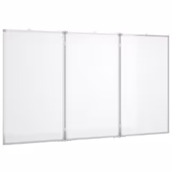 vidaXL Magnetic Whiteboard Foldable Writing Dry Erase White Board Aluminium - 120 x 100 x 1.7 cm
