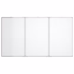 vidaXL Magnetic Whiteboard Foldable Writing Dry Erase White Board Aluminium - 150 x 80 x 1.7 cm