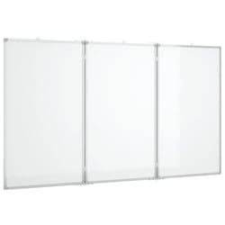 vidaXL Magnetic Whiteboard Foldable Writing Dry Erase White Board Aluminium - 180 x 80 x 1.7 cm