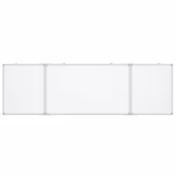 vidaXL Magnetic Whiteboard Foldable Writing Dry Erase White Board Aluminium - 160 x 50 x 1.7 cm