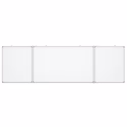 vidaXL Magnetic Whiteboard Foldable Writing Dry Erase White Board Aluminium - 160 x 60 x 1.7 cm