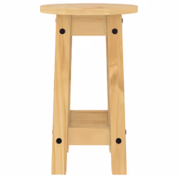 vidaXL Bar Stools Kitchen Bar Chair Pub Stool Counter Chair Solid Wood Pine - brown, 2 piece - Additional view 4