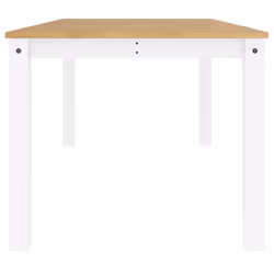 vidaXL Dining Table Kitchen Table Dining Room Table White Solid Wood Pine - Additional view 4